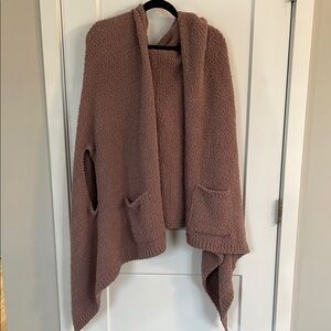 Cozy Brown marshmallow Hooded Cape/Cardigan/Sweater